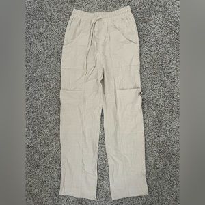 Linen cargo pants